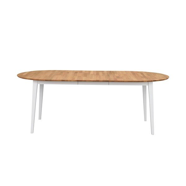 Valge jalaga ovaalne tammepuust kokkupandav söögilaud , 170 x 105 cm Filippa - Rowico-image-3