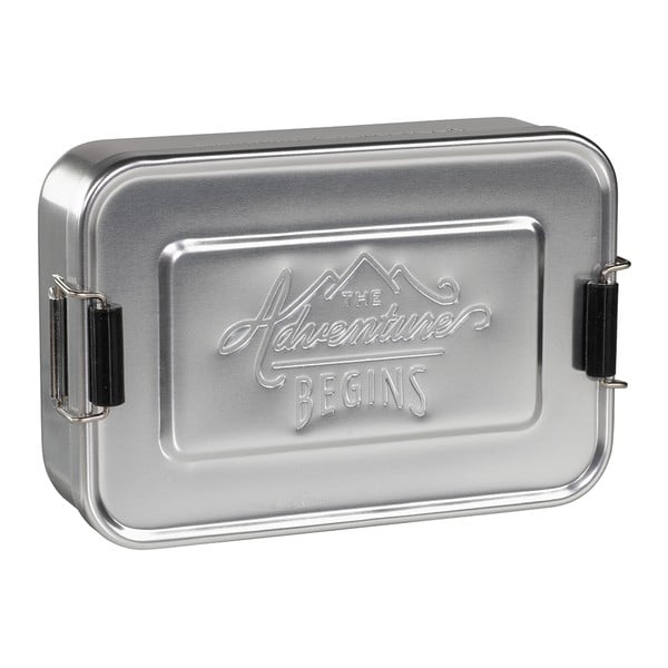 Hliníkový box na svačinu ve stříbrné barvě Gentlemen's Hardware Silver Tin, 120 x 101 x 30 mm