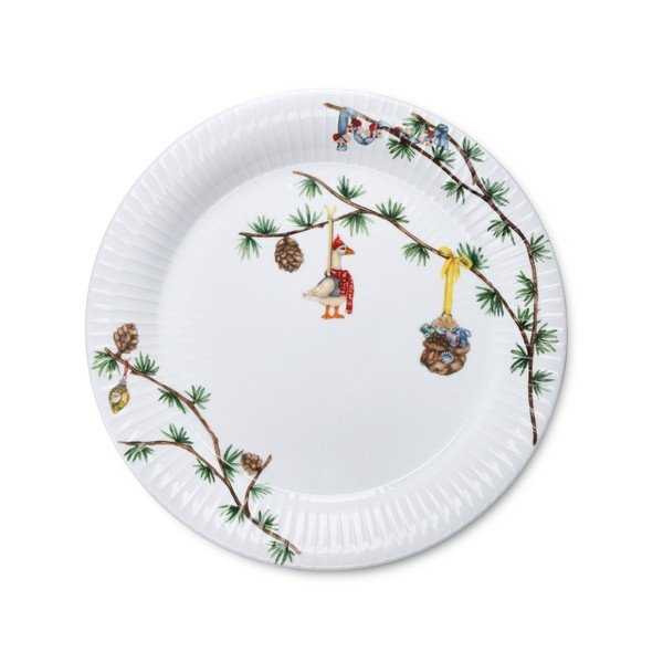 Valge portselantaldrik jõulumotiiviga ø 27 cm Hammershøi Christmas - Kähler Design