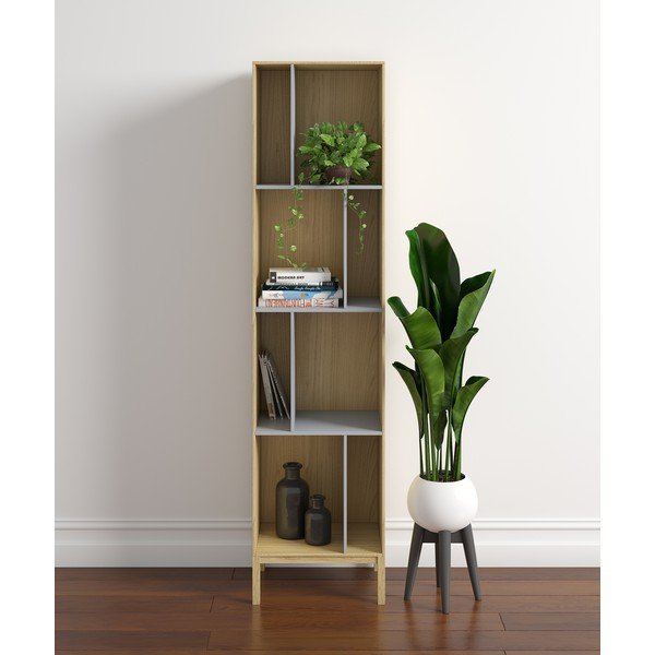 Hall raamaturiiul tammepuust 45x185 cm AbbeyWood - Woodman-image-1