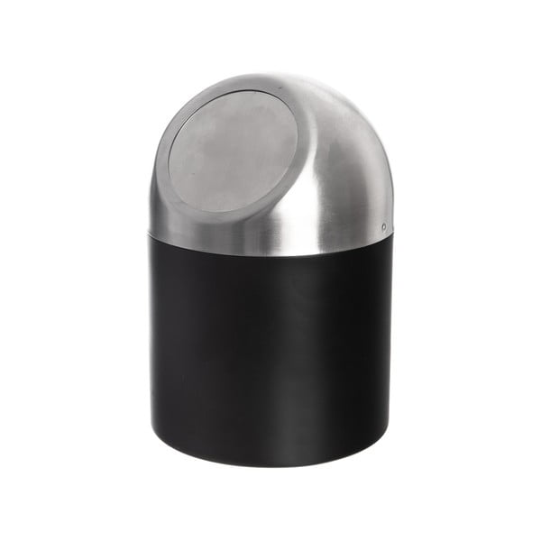 Must roostevabast terasest prügikast 1,2 l BLACK - Orion