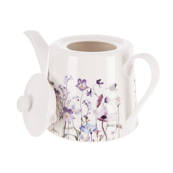 Valge/lilla portselanist teekann 1 l Louka - Orion-image-2