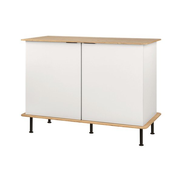 Hall-beež tammepuust kummut kaablite avaga 120x88x50 cm Suumo - noo.ma