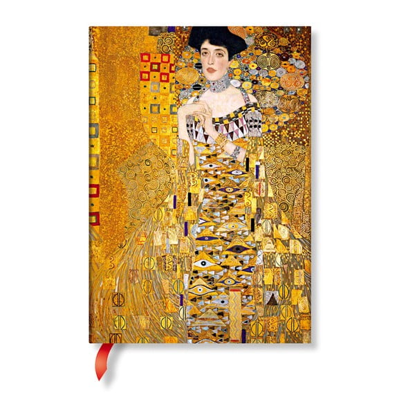 Linkovaný zápisník s tvrdou vazbou Paperblanks Klimt´s Portrait of Adele, 13 x 18 cm