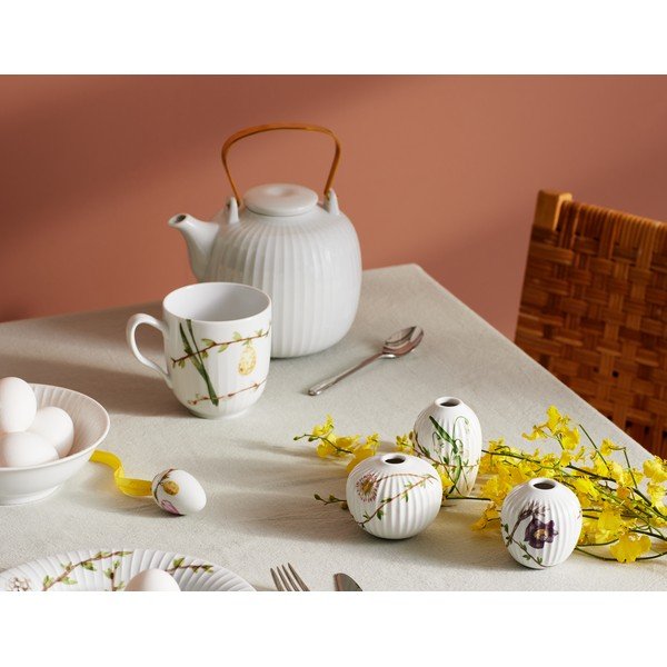 Komplekt 3 miniatuurset portselanist vaasi Spring Hammershøi - Kähler Design-image-1