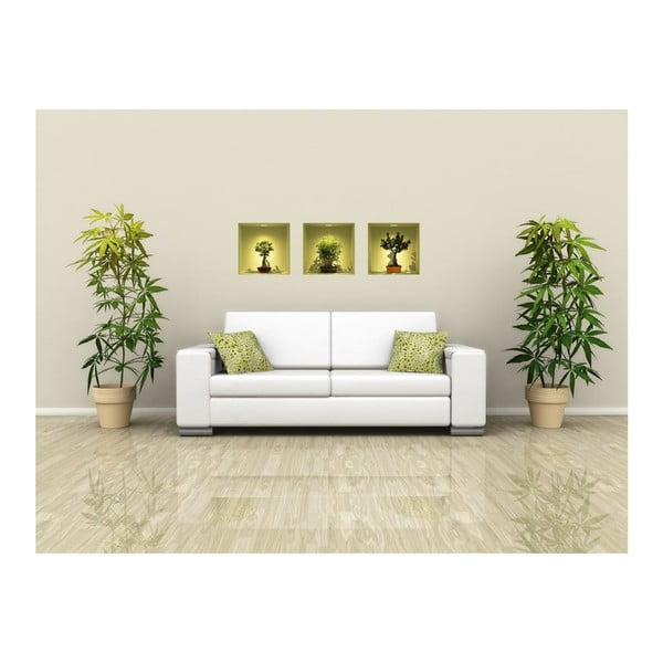 3 kleebise komplekt 3D efektiga Bonsai puud Kohapeal - Ambiance-image-2