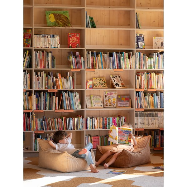 Helepruun velvetist laste kott-tool Chair - Wigiwama-image-3