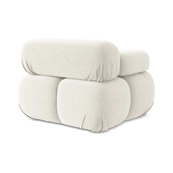 Valge sametne diivanimoodul (vasakpoolne nurk) Lokua - Makamii-image-4