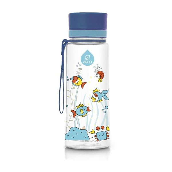 Modrá plastová lahev Equa Equarium, 0,6 l
