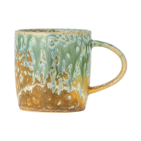 Kollane/heleroheline kivikeraamikast tass 400 ml Milani - Bloomingville-image-4