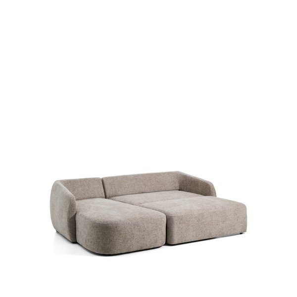Hallikaspruun šenillist nurgadiivanvoodi (vasak nurk) Laira - Kave Home-image-3