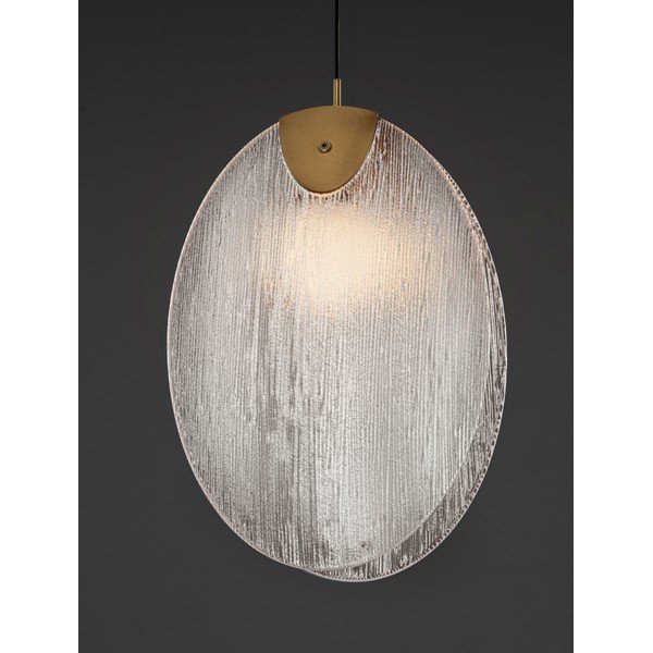 Messingivärvi terasest LED-ripplamp klaasist varjuga Shelina - Nova Luce-image-4