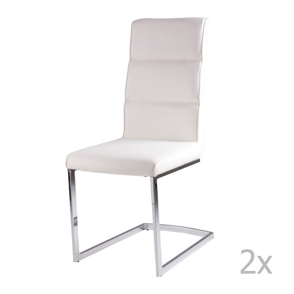 Sada 2 bílých jídelních židlí sømcasa Camile