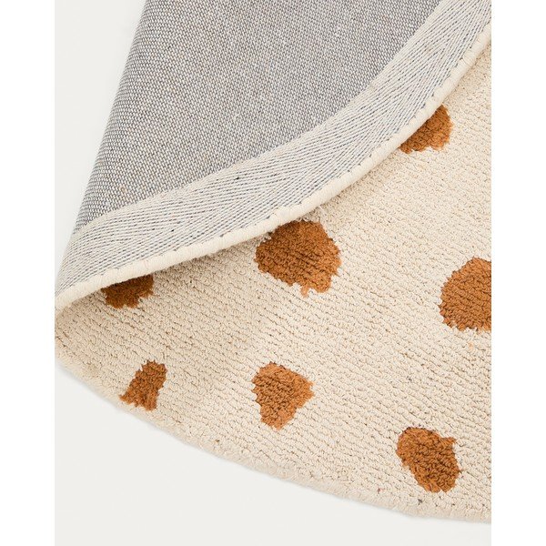 Kreem pestav/käsitsi kootud puuvillane laste vaip ø100 cm Tandani - Kave Home-image-3