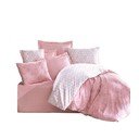 Valge/roosa Renforcé puuvillast voodipesu üheinimesevoodile 140x200 cm Soft Geometry - Mila Home Luxury