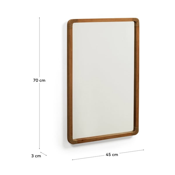 Puitraamiga seinapeegel 45x70 cm Shamel - Kave Home-image-4