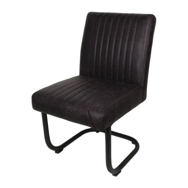 Černá jídelní židle s koženým potahem HSM Collection Nevada