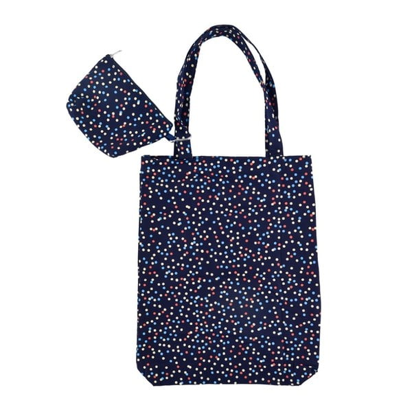Tmavě modrá nákupní taška Busy B Spots Shopper