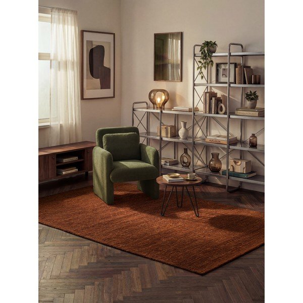 Pruun käsitsi kootud villane vaip 80x150 cm Bexley Woolwich - Ted Baker-image-1