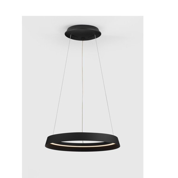 Mattmust alumiiniumist hämardatav LED-rippvalgusti akrüülklaasist varjuga, ø 45 cm Ormi - Nova Luce-image-3