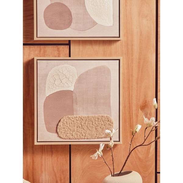 3D-maalid 2 tk komplektis raamiga/lõuendil 40x40 cm Astratto - Premier Housewares-image-3