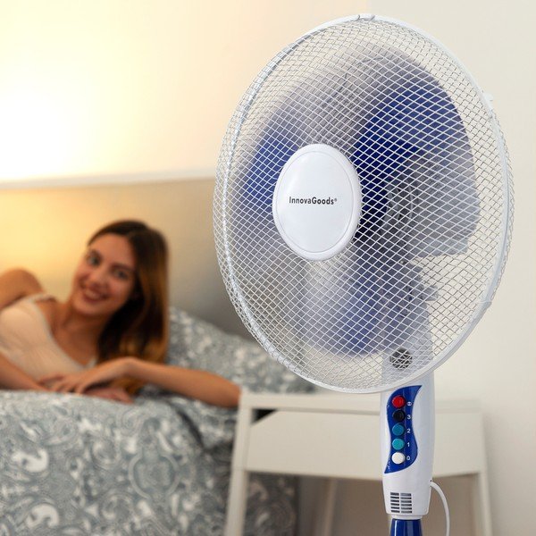 Valge ventilaator alusega , ø 40 cm - InnovaGoods-image-4