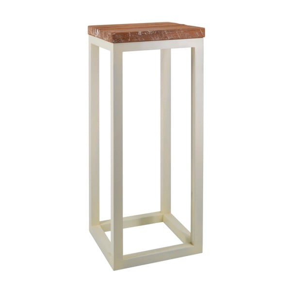 Odkládací stolek z teakového dřeva a železa Moycor, ø 30 x 75 cm