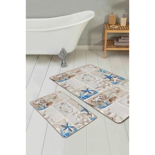 Beež vannitoavaipade komplekt 2 tk 60x100 cm - Mila Home-image-1