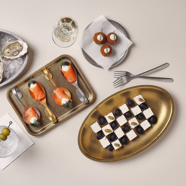 Kuldsed magustoidulusikad 6-osalise komplektiga Serve - BonBistro-image-1