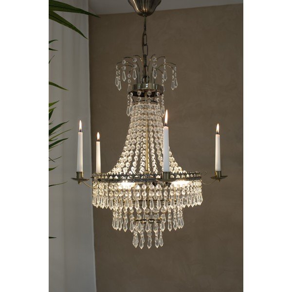 Kuldne rippvalgusti ø 50 cm Marielund – Markslöjd-image-1