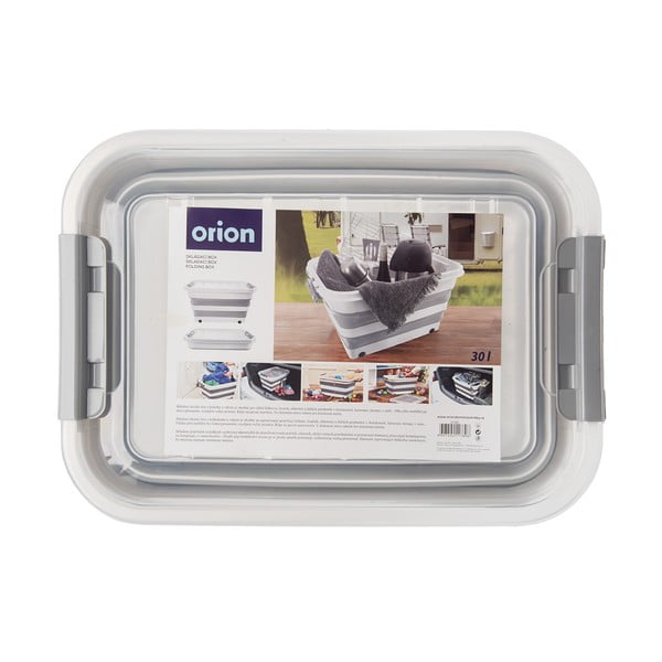 Valge-hall plastikust hoiukarp koos kaanega 54x39x28 cm Kemp - Orion-image-4