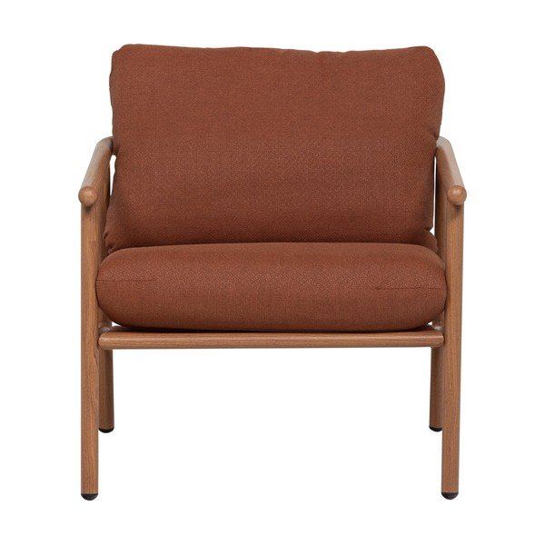 Metallist/polsterdatud aiatool terrakota värvi Cavero - WOOOD-image-2