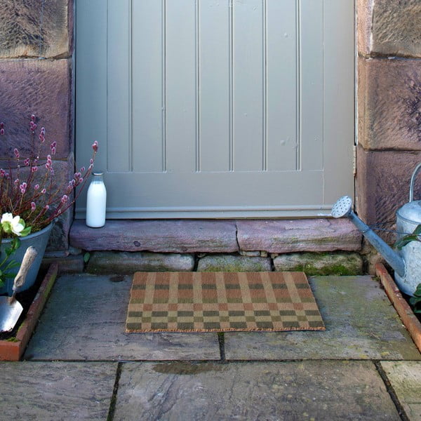 Kookoskiududest uksematt 40x60 cm Pink and Blue Check - Artsy Doormats-image-4