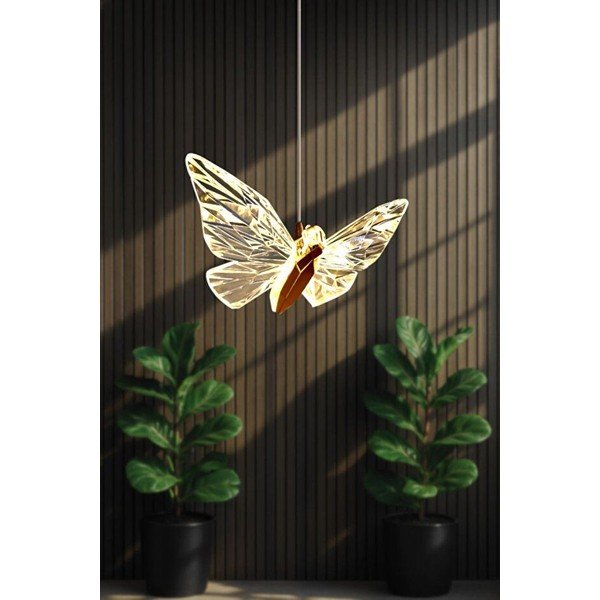 Kuldse värvi metallist LED-ripplamp akrüülklaasist varjuga, läbimõõduga 20 cm Myrna - Opviq lights-image-2