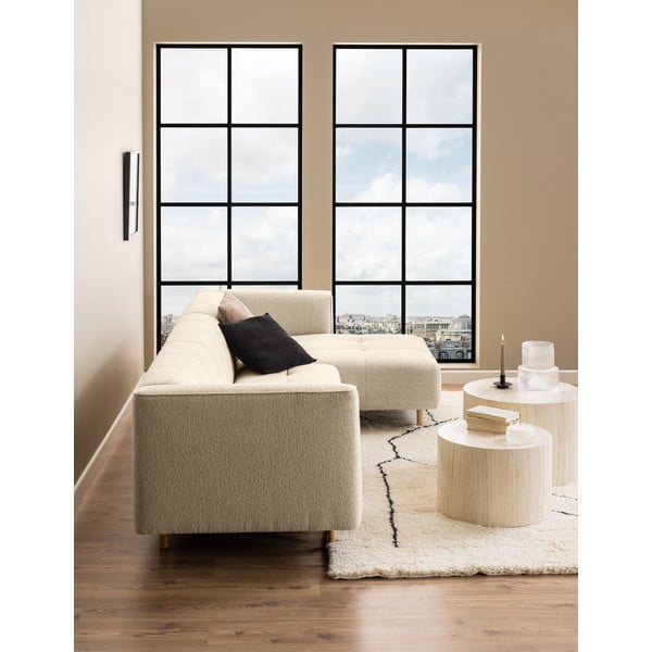 Beežid ümmargused kividekooriga diivanilauad 2 tk ø 58 cm Dice - Actona-image-2