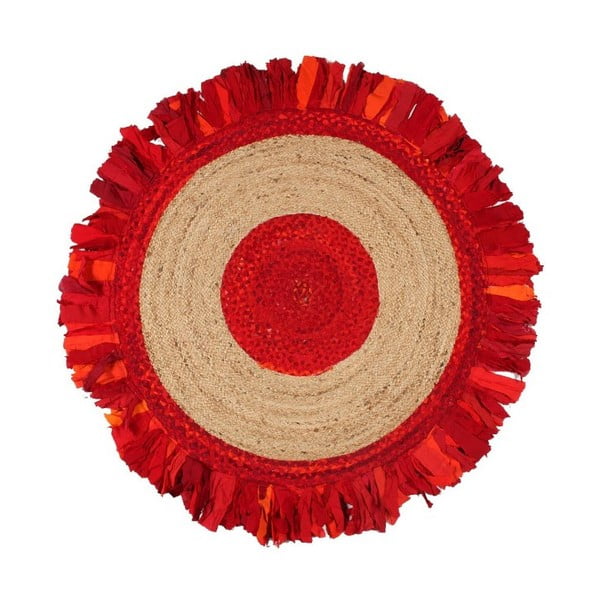Kruhový koberec z juty a bavlny Eco Rugs Passion, Ø 120 cm