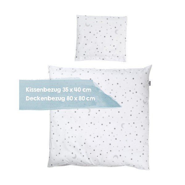 Valge puuvillane beebide voodipesu 80x80 cm Sternenzauber - Roba-image-3