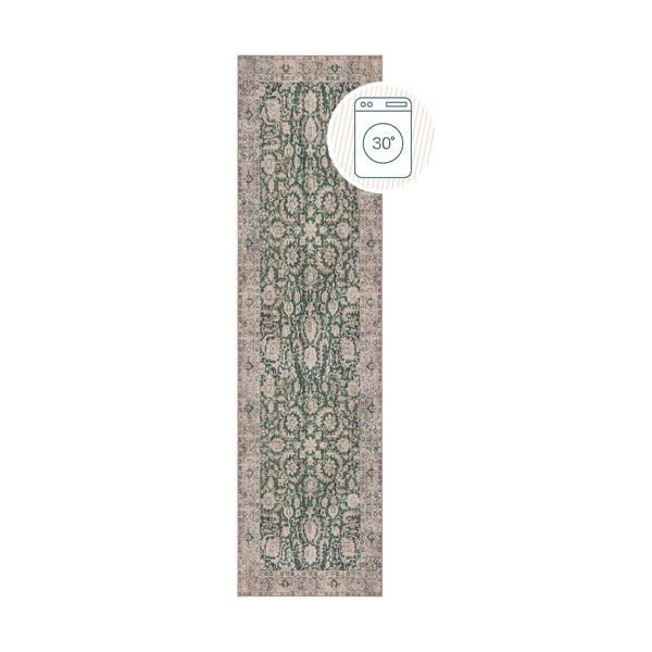 Roheline pestav vaip 60x230 cm Beau Floral - Flair Rugs