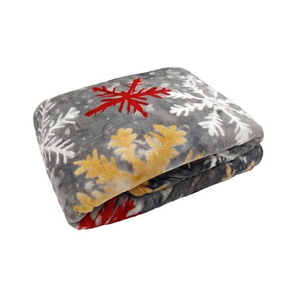 Hall jõulumustriline mikrofliisist pleed 150x200 cm Polar Flakes – My House