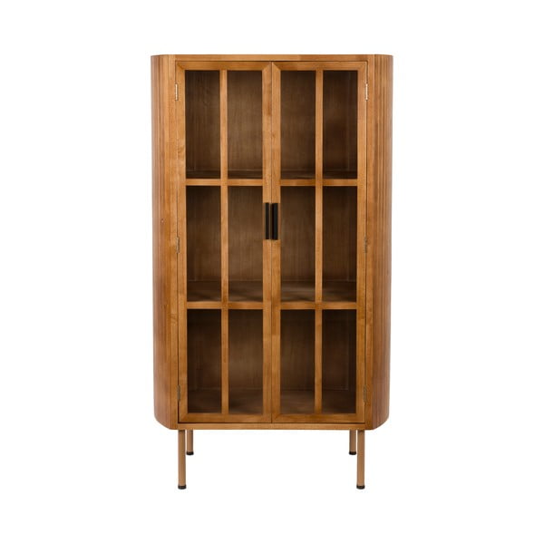 Kummipuidust vitriinkapp 80x140x38 cm Yaz - White Label