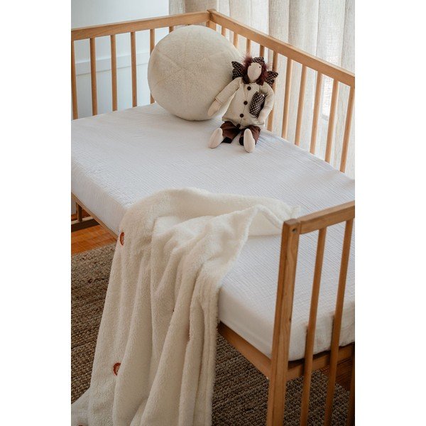Valge musliinist beebi voodilina 60x120 cm Burumcuk - Mijolnir-image-1