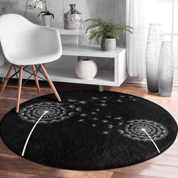 Must pestav ümmargune vaip, sobitub robottolmuimejaga ø 100 cm Comfort - Mila Home-image-4