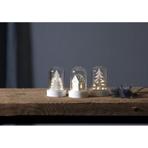 Komplekt 3 LED valgusdekoratsiooni , kõrgus 8,5 cm Kupol - Star Trading-image-1