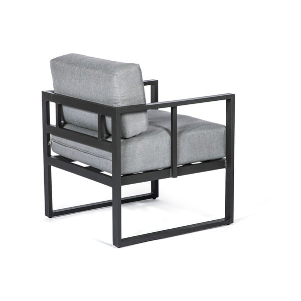 Set grafitově šedých zahradních křesel Bellisima a černého stolku Loris, ø 35 cm-image-3