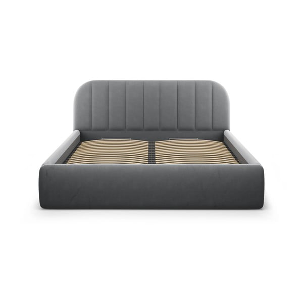 Hall polsterdatud kaheinimesevoodi, koos panipaiga ja restiga 180x200 cm Juno – Windsor & Co Sofas-image-3