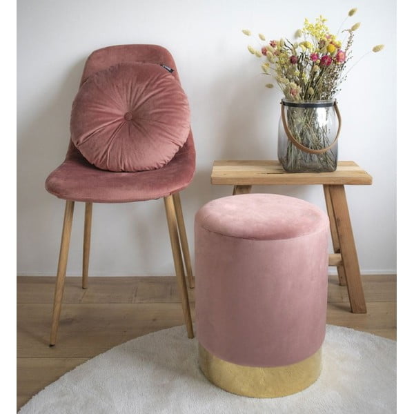 Roosa pouf , ø 34 cm Gamby - House Nordic-image-1