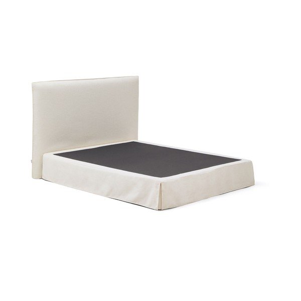 Valge polsterdatud kaheinimesevoodi 160x200 cm Jaira - Kave Home