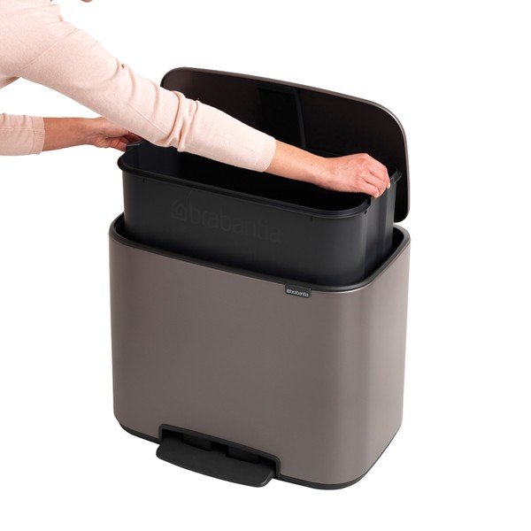 Hall astmeline terasest prügikast 36 l Bo – Brabantia-image-2
