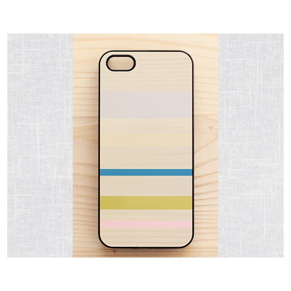 Obal na iPhone 5, Minimalist stripes&woods/black
