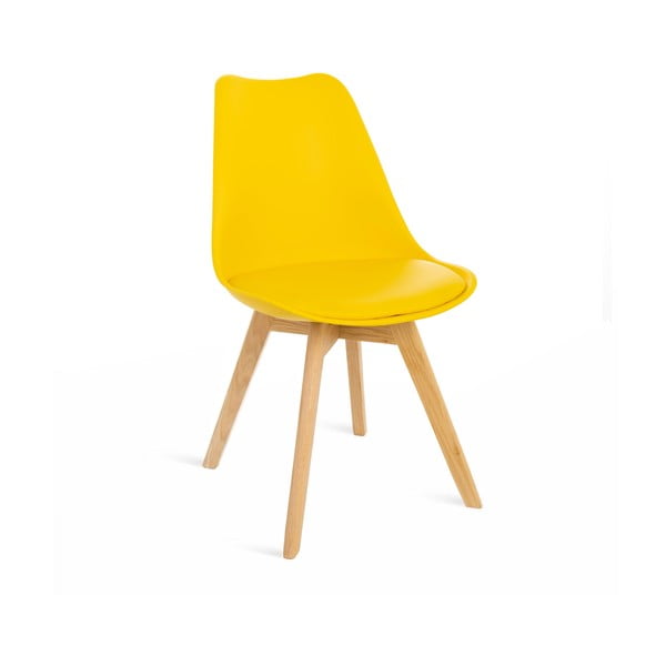 2 kollase tooli komplekt pöögijalgadega Retro - Bonami Essentials